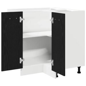 Hanging Cabinet Black Oak 75,5 x 75,5 x 80,5 cm Engineered Wood