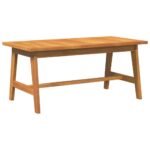 Bistro Set with Cushion 5 pcs Brown Solid Acacia Wood