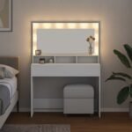Dressing Table White 100 x 41 x 135 cm Engineered Wood