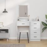 Dressing Table White 50 x 41 x 140 cm Engineered Wood