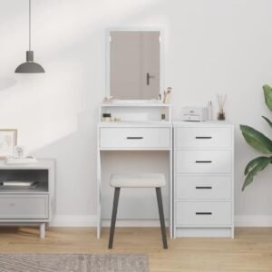 Dressing Table White 50 x 41 x 140 cm Engineered Wood