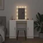 Dressing Table White 102 x 33 x 135 cm Engineered Wood
