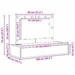 Dressing Table White 100 x 40 x 70 cm Engineered Wood