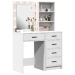 Dressing Table 2 pcs White 50 x 41 x 135 cm Engineered wood
