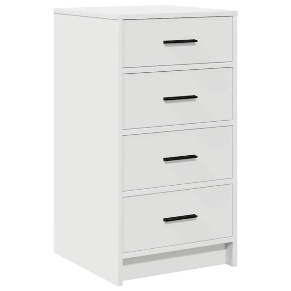 Dressing Table with Mirror Lights 3 pcs White Engineered wood