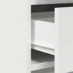 Dressing Table with Mirror Lights 2 pcs White Engineered wood