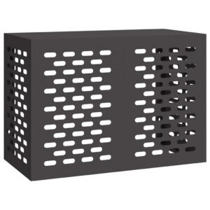 Air Conditioner Cover Black 100 x 50 x 70 cm Steel
