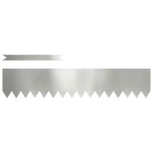 Lawn Edging 30 pcs Silver 100 x 0.05 x 20 cm Galvanised Steel