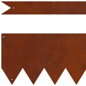 Lawn Edging 20 pcs Rusty 100 x 0.05 x 30 cm Weathering Steel