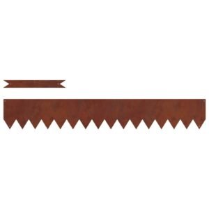 Lawn Edging 20 pcs Rusty 100 x 0.05 x 30 cm Weathering Steel