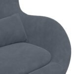 Egg Chair Dark Grey Velvet