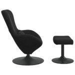Egg Chair with Footstool Black Velvet