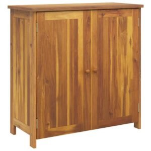 Garden Cabinet with Shelf with Door Natural Solid Acacia Wood