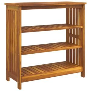 Garden Cabinet Natural 90 x 40 x 90cm Solid Acacia Wood