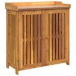 Garden Cabinet Natural 93 x 41.5 x 98cm Solid Acacia Wood