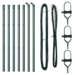 Fence Post 7 pcs Green Steel