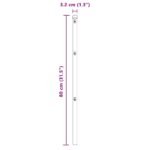 Fence Post 7 pcs Green Steel