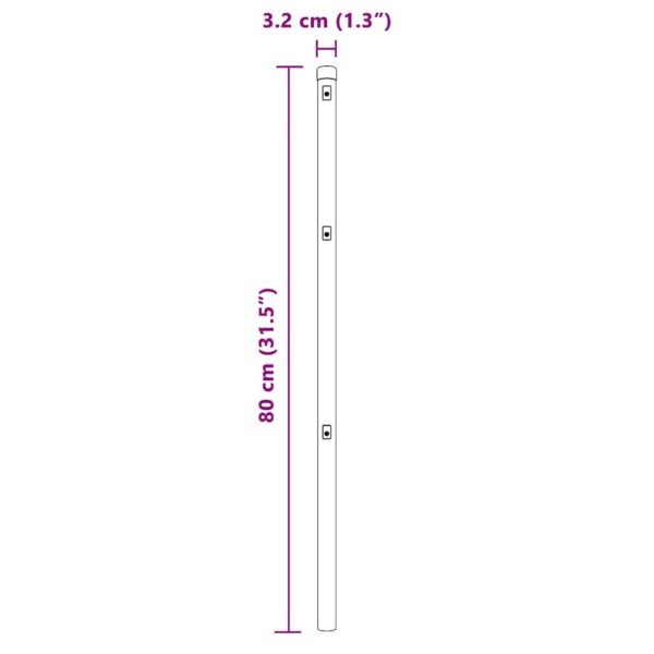Fence Post 7 pcs Green Steel