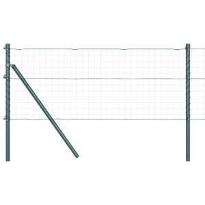 Fence Post 13 pcs Green Steel
