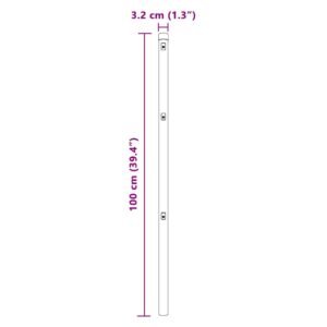 Fence Post 7 pcs Green Steel