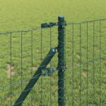 Fence Post 13 pcs Green Steel