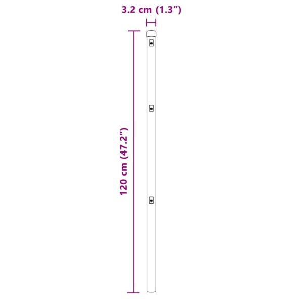 Fence Post 13 pcs Green Steel