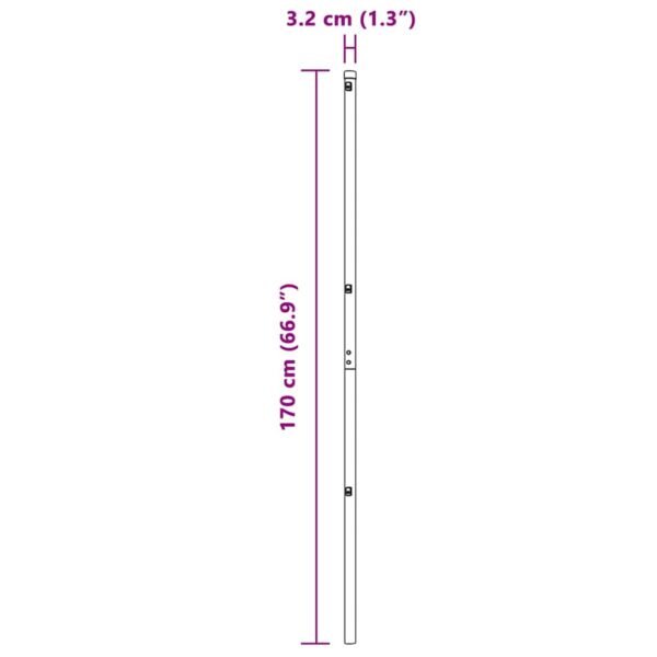 Fence Post 13 pcs Green Steel