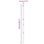 Fence Post 7 pcs Green Steel