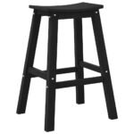 Bar Stool 2 pcs Black 52 x 43 x 73,5 cm HDPE
