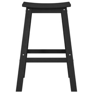 Bar Stool 2 pcs Black 52 x 43 x 73,5 cm HDPE