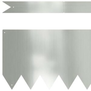 Lawn Edging 50 pcs Silver 100 x 0.05 x 20 cm Galvanised Steel