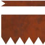Lawn Edging 50 pcs Brown 100 x 0.05 x 20 cm Weathering Steel