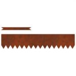 Lawn Edging 50 pcs Brown 100 x 0.05 x 20 cm Weathering Steel