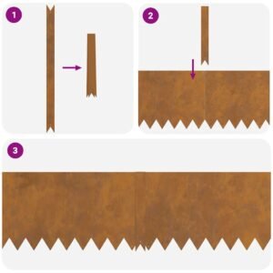 Lawn Edging 30 pcs Rusty 100 x 0.05 x 30 cm Weathering Steel