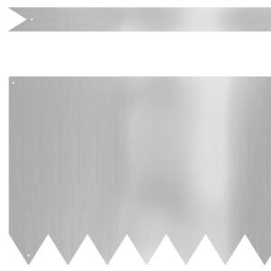 Lawn Edging 50 pcs Silver 100 x 0.05 x 30 cm Galvanised Steel