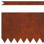 Lawn Edging 50 pcs Rusty 100 x 0.05 x 30 cm Weathering Steel