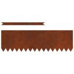 Lawn Edging 50 pcs Rusty 100 x 0.05 x 30 cm Weathering Steel