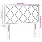 Headboard Black 100 cm Velvet