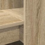Desk with Shelf Sonoma Oak 122 x 67 x 145 cm Engineered Wood