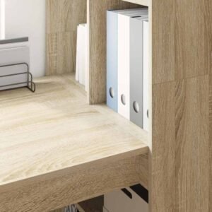 Desk with Shelf Sonoma Oak 122 x 67 x 145 cm Engineered Wood