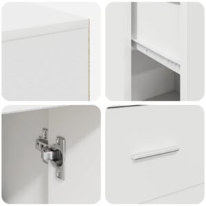 Corner Desk with Drawer White 102 x 88 x 75 cm