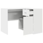 Corner Desk with Drawer White 102 x 88 x 75 cm