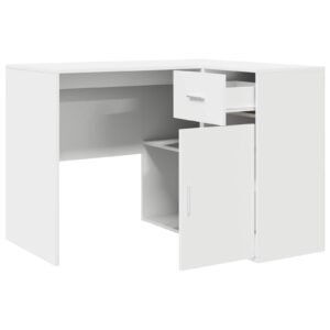 Corner Desk with Drawer White 102 x 88 x 75 cm