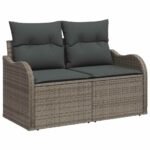Garden Sofa Set 8 pcs Grey Poly Rattan