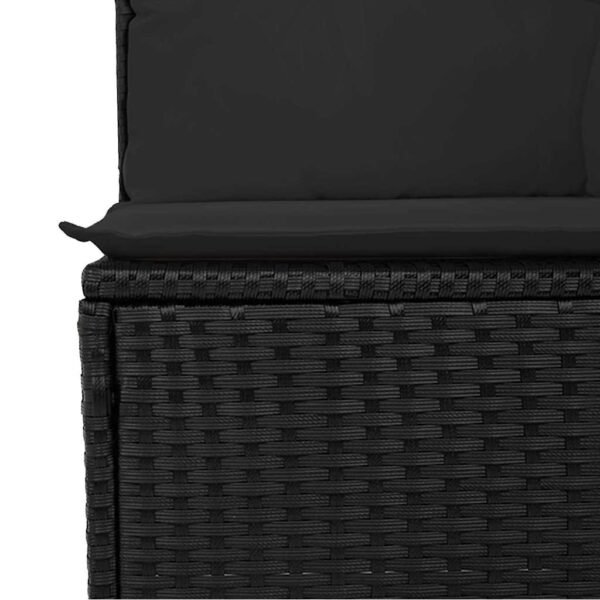 Garden Sofa Set Black 55 x 55 x 37 cm Poly Rattan