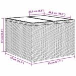 Garden Sofa Set Black 55 x 55 x 37 cm Poly Rattan
