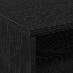 Cabinet with Shelf with Wheel Black Oak 60 x 48 x 74.5 cm