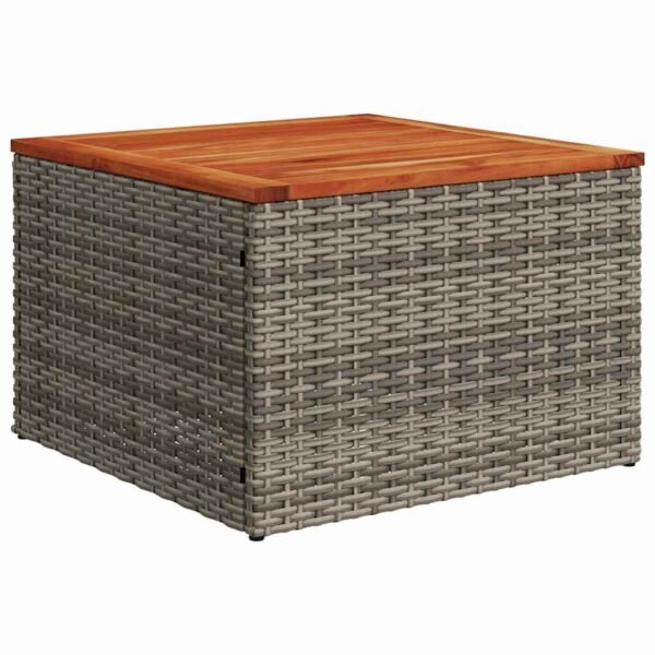 Garden Sofa Set with Cushion 8 pcs Grey Poly Rattan