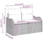Garden Sofa Set with Cushion 9 pcs Black Poly Rattan
