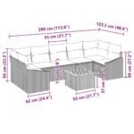Garden Sofa Set with Cushion 8 pcs Black Poly Rattan